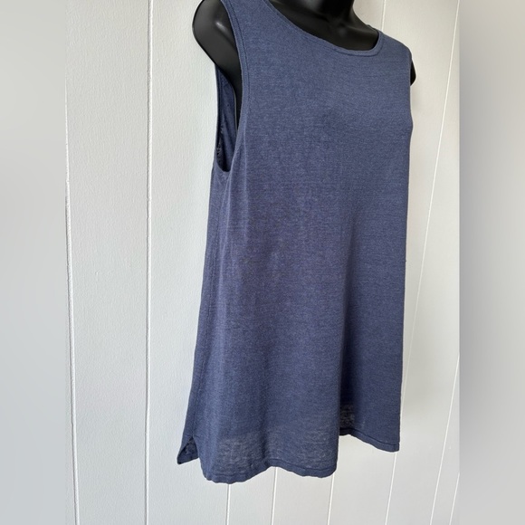 Contemporaine (Simons) Navy Linen Cami | Size Medium - Picture 6 of 8